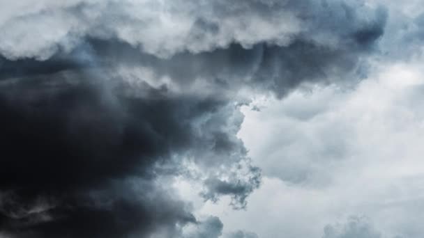 Thunderstorm Lightning Strikes Dark Clouds — Video