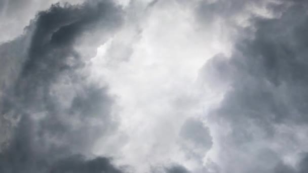 Dark Gray Cumulonimbus Cloud Filled Thunderstorm — Stock Video