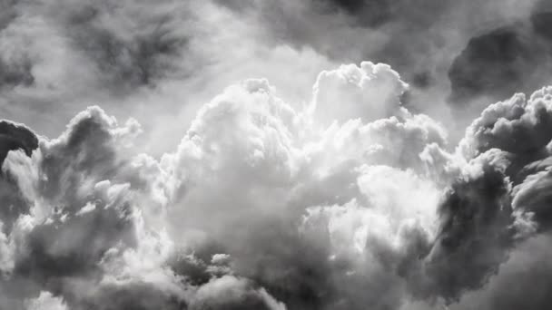 Nubes Gruesas Acercándose Cielo Tormentas Eléctricas — Vídeos de Stock