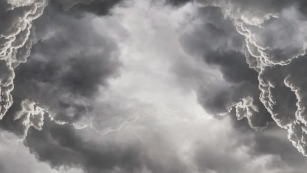 4K闪电在积雨云中移动 — 图库视频影像
