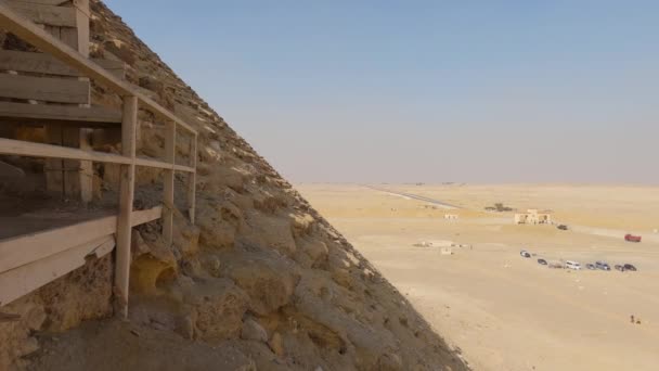 Rote Pyramide Auch Nordpyramide Genannt Befindet Sich Auf Der Dahshur — Stockvideo