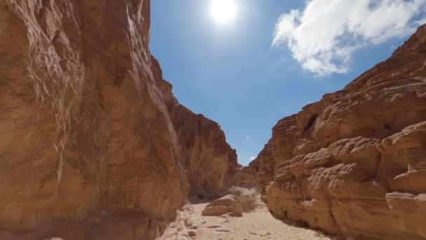 Célèbre Attraction Touristique Dans Désert Passage Canyon Grès Mars Concept — Video