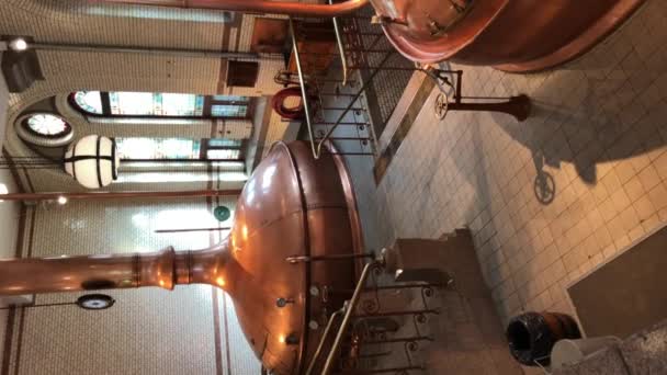 Brewing Vats Original Heineken Brewery Amsterdam Netherlands Vertical Video — ストック動画