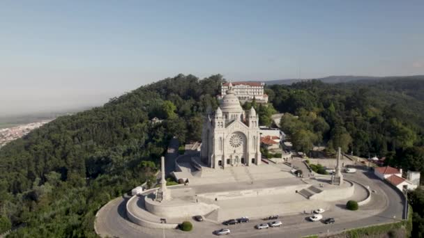 Hilltop Neo Bizans Santa Luzia Sığınağı Viana Castelo Norte Bölgesi — Stok video