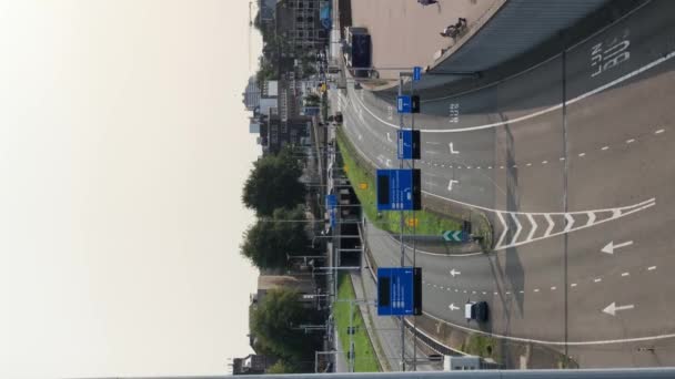 Highway Nemo Science Museum Tunnel Cars Passing Amsterdam City Centre — Vídeos de Stock