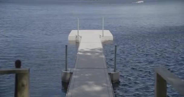 Wide Day Exterior Dock Lake — Stockvideo