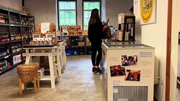 Women Being Served Craft Ale Beer Cheese Shop — Αρχείο Βίντεο