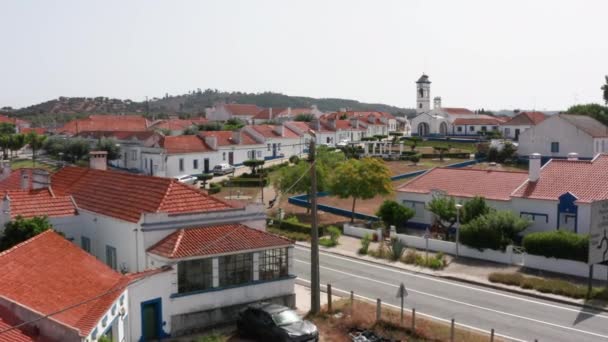 Aerial Views Santa Susana Village Alentejo Portugal — Stock Video