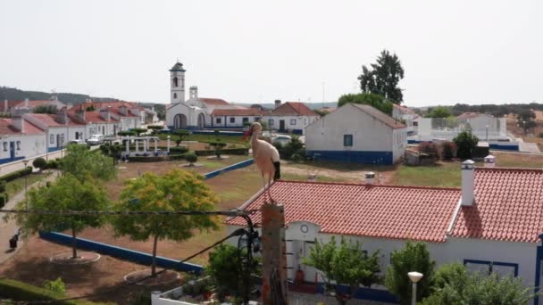 Aerial Views Santa Susana Village Alentejo Portugal — Video Stock