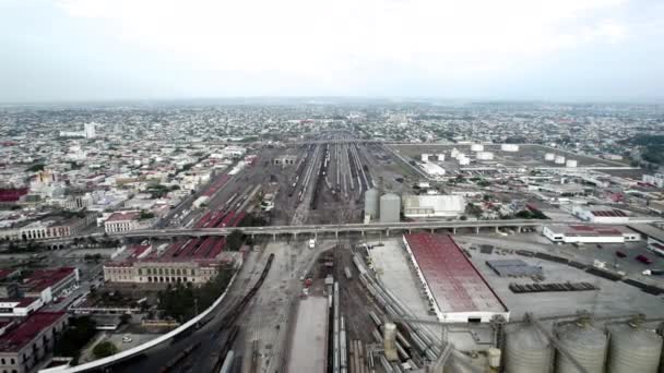 Şafakta Veracruz Gümrük Limanı Nın Insansız Hava Aracı Görüntüsü — Stok video