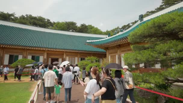 Groups People Sightseeing Presidential Residence Cheong Dae Blue House Summer — Stock videók