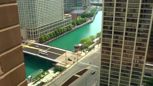 Chicago Riverwalk Uitzicht Mei 2022 — Stockvideo