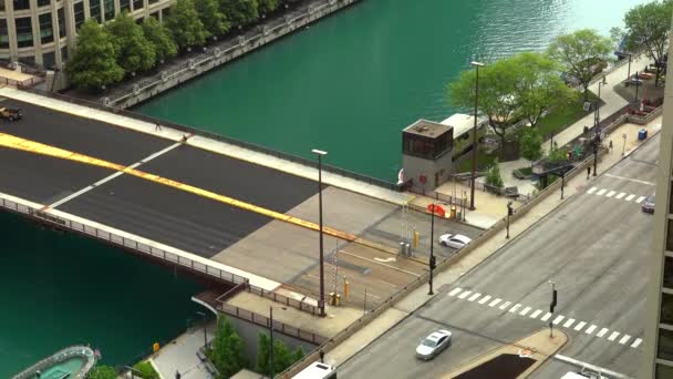 Chicago Riverwalk Kilátás 2022 Május — Stock videók