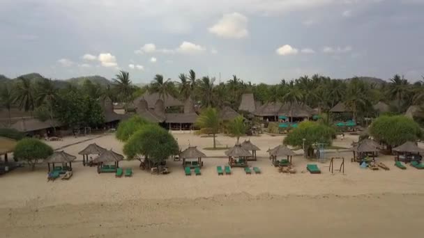 Novotel Lombok Luxus Resort Villas Beautiful Aerial View Flight Fly — Vídeo de stock