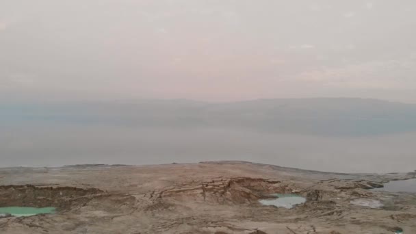 Rotationsdrönare Vid Döda Havet Israel — Stockvideo