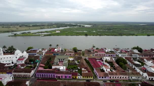 Επανδρωμένη Πλευρά Του Κέντρου Tlacotalpan Veracruz — Αρχείο Βίντεο