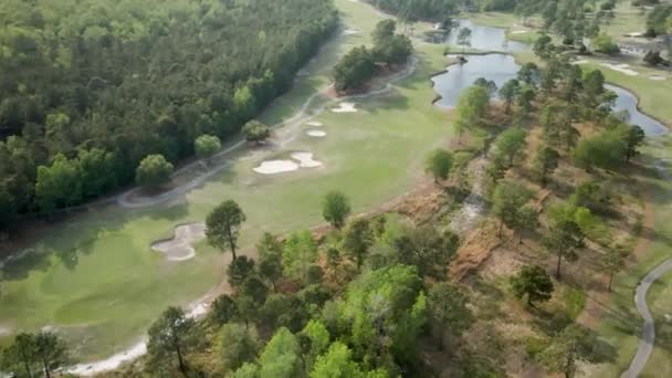 Aerial High Magnolia Greens Gold Course — Stock Video