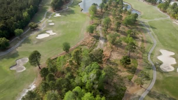 Aérea Sobre Magnolia Greens Campo Golf Paralaje Orbital Lento — Vídeos de Stock