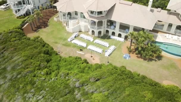 Espaço Aéreo Acima Local Casamento Resort Praia Ilha Esmeralda — Vídeo de Stock