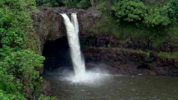 Hawaii Big Island Rainbow Falls — Vídeo de Stock