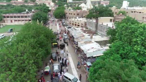 Aerial Shot Street Palitana Temple Palitana Temples Jainism Located Shatrunjaya — Video