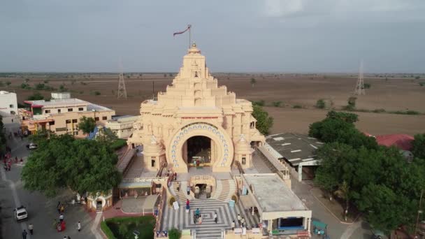 Tiro Aéreo Del Templo Palitano Los Templos Palitana Jainism Encuentran — Vídeos de Stock