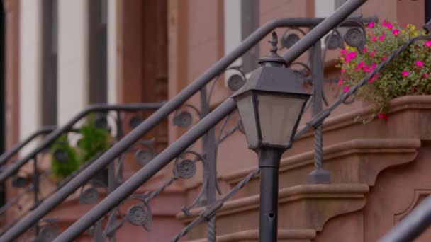 Edifícios Históricos Brownstone Bairro West Village Manhattan Nova York — Vídeo de Stock