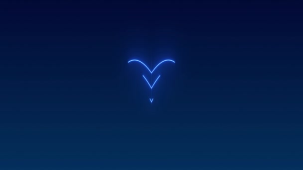 Elegant Neon Gleams Graceful Light Beams — Vídeo de stock