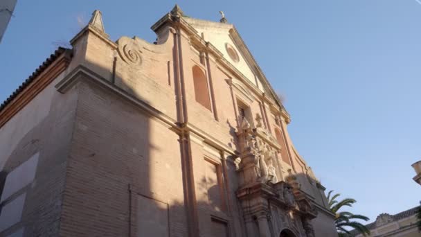 Iglesia Española Córdoba Andalucía Justo Antes Del Atardecer — Vídeos de Stock