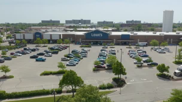 Exterior Aerial Shot Lowe Companies Inc Summer Day — Stock video