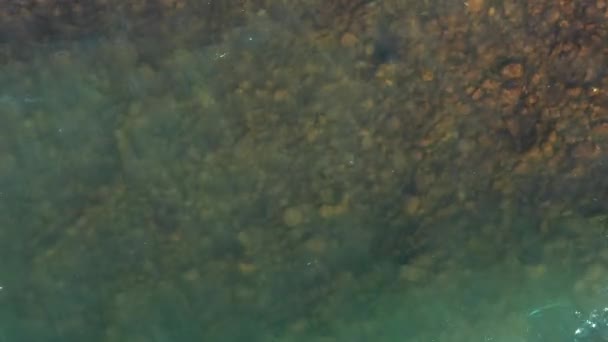 Dynamic Aerial Shot Lake Superior Minnesota While Facing Downwards Water — Stockvideo