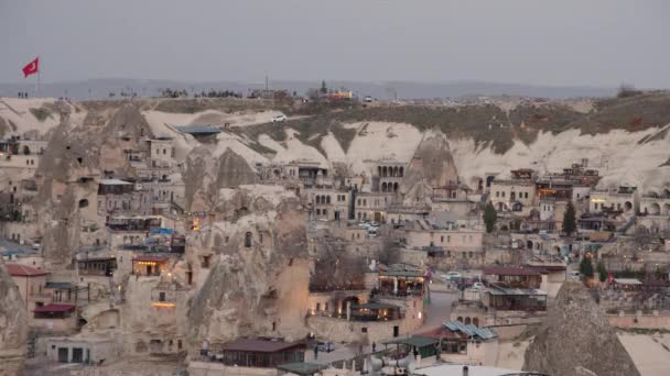 Cappadocia地区Greme市洞室全景 — 图库视频影像