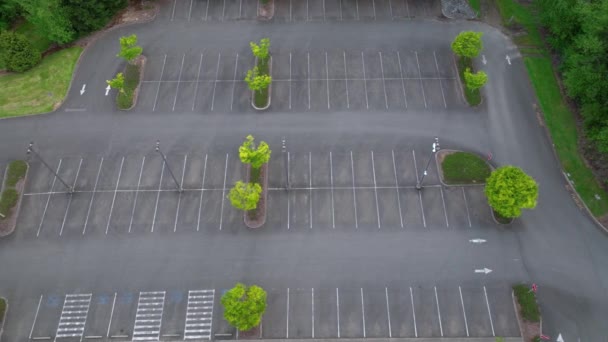 Overhead Drone Shot Vacant Parking Lot — Vídeo de Stock