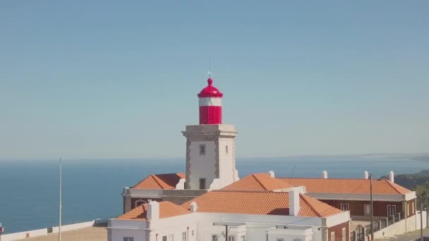 Cabo Roca灯塔的空中全景 美丽的大自然来自葡萄牙 — 图库视频影像