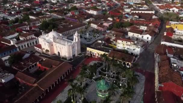 Aerial Drone Shot Tlacotalpan Veracruz — Vídeos de Stock