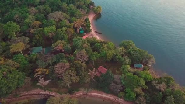 Orbitando Vista Del Dron Costa Isla Banda Archipiélago Las Islas — Vídeos de Stock