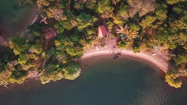 Aerial View Approaching Shore Banda Island Ssese Islands Archipelago Uganda — Vídeo de Stock