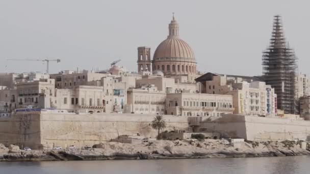 Cityscape Valletta Στη Μάλτα — Αρχείο Βίντεο