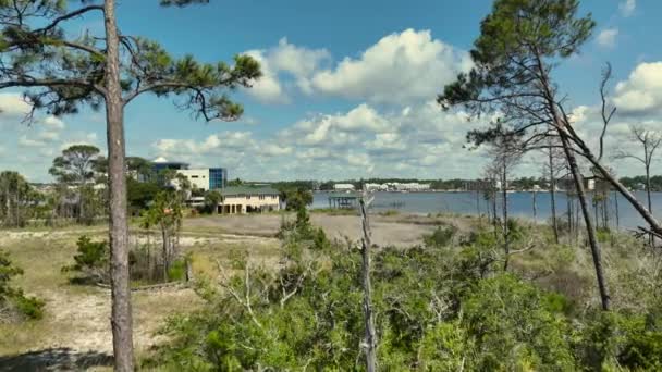 Orange Beach Alabama Daki Körfezin Havadan Görüntüsü — Stok video