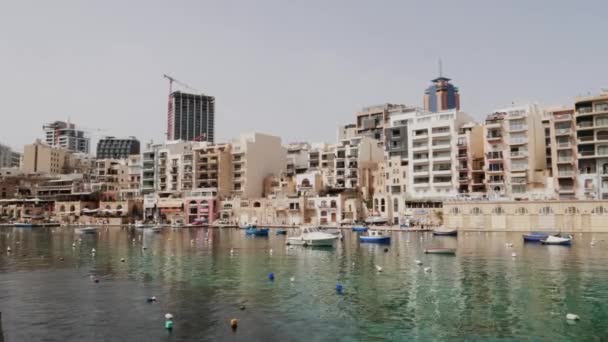 Paysage Urbain Baie Spinola Dans Baie Julian Malte Par Une — Video