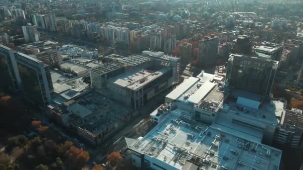Santiago Şili Deki Nueva Las Condes Deki Binaların Çatıları — Stok video