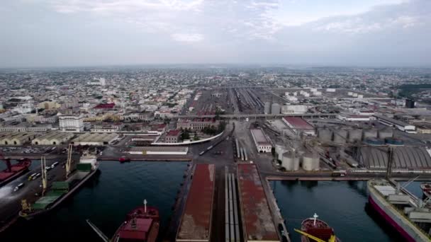 Drone Disparo Los Astilleros Veracruz Amanecer — Vídeo de stock