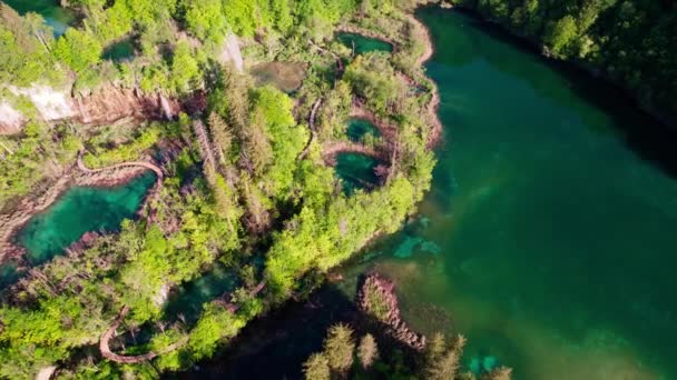 Plitvicer Seen Kroatien Nationalpark Plitvika Jezera — Stockvideo