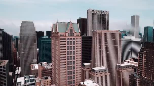 Cinematic Moody Chicago Aerial Footage High Slow — Wideo stockowe