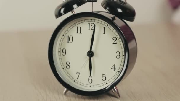 Alarm Clock Standing Bedroom Table — Stock video