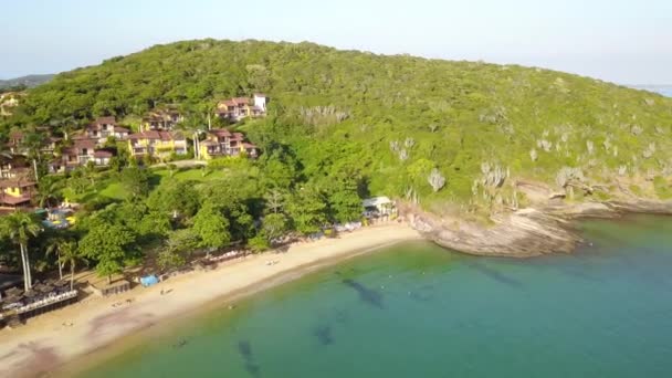 Drone Flight Coast Buzios Brazil – Stock-video