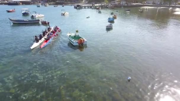 Segeln Kanu Den Stränden Von Buzios Brasilien — Stockvideo