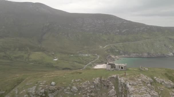 Zapierające Dech Piersiach Krajobrazy Wyspy Achill Island Keem Bay Beach — Wideo stockowe