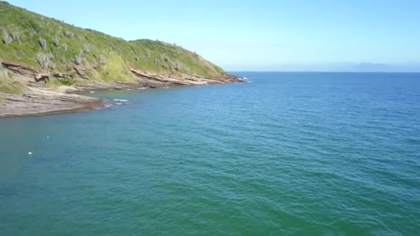 Drohnenflug Über Der Küste Von Buzios Brasilien — Stockvideo