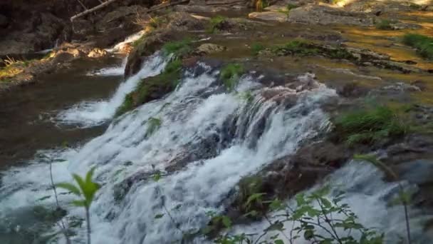 Bucolic Scene Ferida Waterfall Portugal Static High Angle — Vídeos de Stock